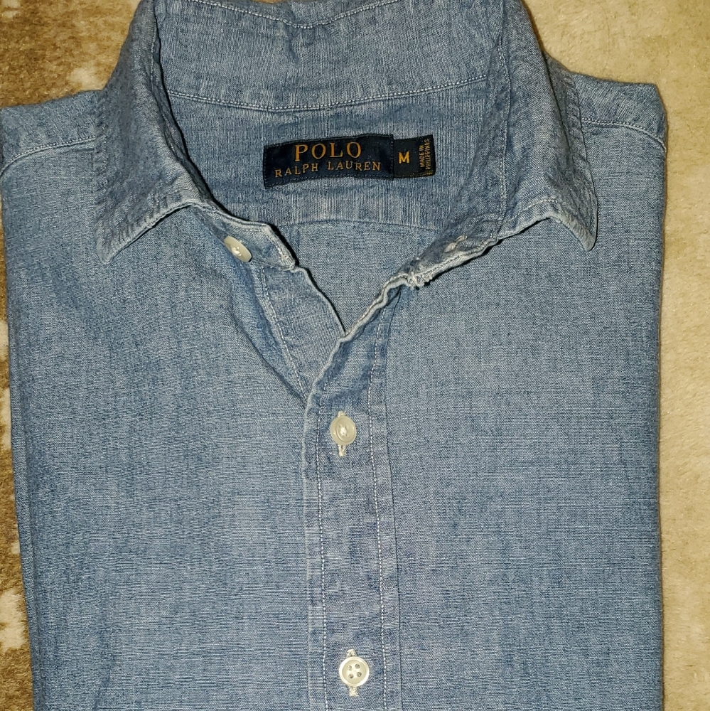 Polo Ralph Lauren Mens Chambray Shirt Medium